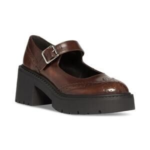 Madden Girl Brown Chunky Heel Loafers